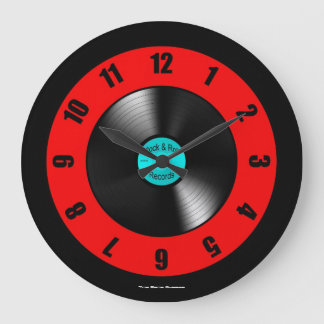 Rock- & Roll Records - Grote wandklok Klok