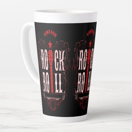 Rock & Roll Red Latte Mok (Linkerhoek)