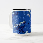 Rock & Roll Rock Star Blue Coffee Mug (Devant gauche)