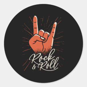 Rock & roll ronde sticker