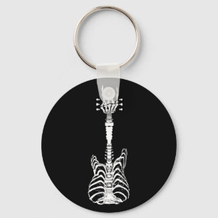 Rock & Roll Skeleton Guitar Music Lover Gift Sleutelhanger