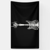 Rock & Roll Skeleton Guitar Music Lover Gift Spandoek (Verticaal)