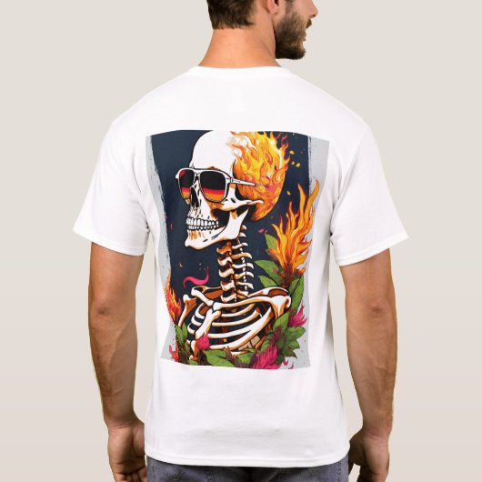 Rock & Roll Skull Crossbones T-Shirt Design (Dos)