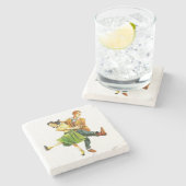 "Rock & Roll" Stenen Onderzetter (Zijkant)