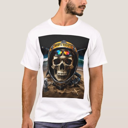 Rock & Roll T-Shirt – Skull and Crossbones Embleem (Voorkant)