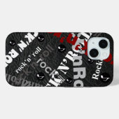 Rock & Roll typografie - zwart Case-Mate iPhone Case (Achterkant (horizontaal))