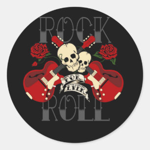 Rock & Roll voor altijd! - Schil en plaats Sticker
