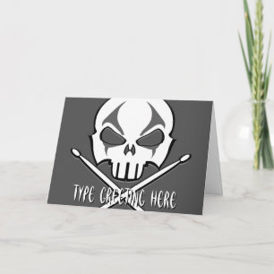 Rock- & Rollcard - Aangepaste, zware metalen tromm Feestdagen Kaart