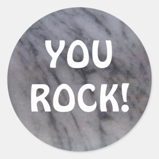 ROCK! RONDE STICKER (Voorkant)
