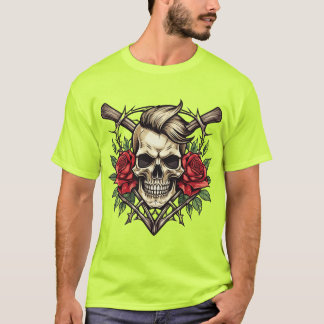 "Rock & Rozen" Schedel Tattoo T-shirt