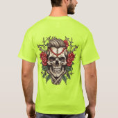 "Rock & Rozen" Schedel Tattoo T-shirt (Achterkant)