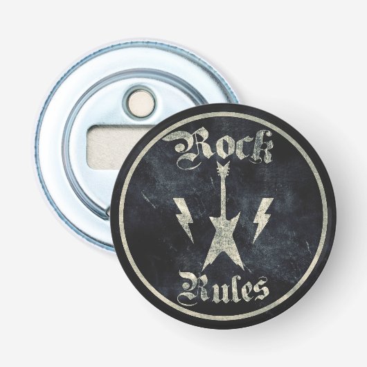 Rock Rules! Button Flesopener (Voorkant)