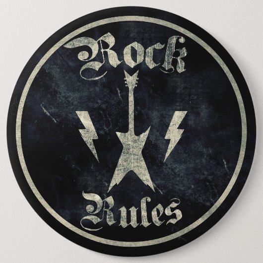 Rock Rules! Ronde Button 6,0 Cm (Voorkant)