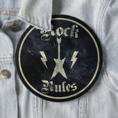 Rock Rules! Ronde Button 6,0 Cm (In situ)