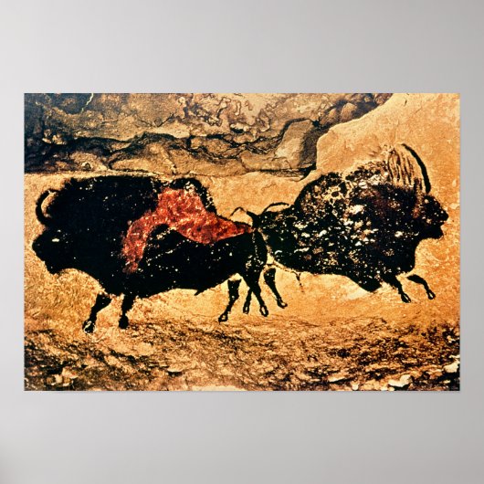 Rock-schilderij van bison, c.17000 BC Poster (Voorkant)