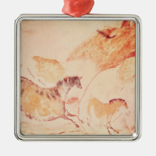 Rock-schilderij van paarden, c.17000 BC Metalen Ornament