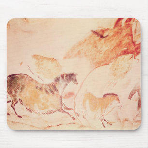 Rock-schilderij van paarden, c.17000 BC Muismat