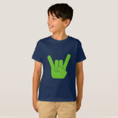 Rock Sign Green Logo T-shirt (Voorkant volledig)