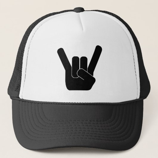 Rock Sign Trucker Hat Pet (Voorkant)