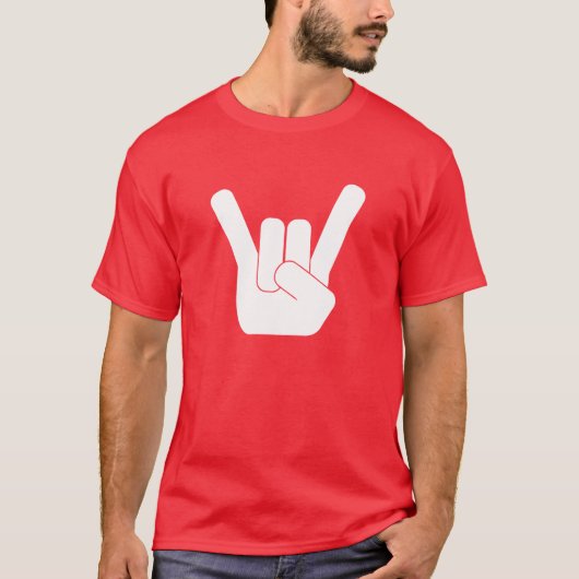 Rock Sign White T-shirt (Voorkant)