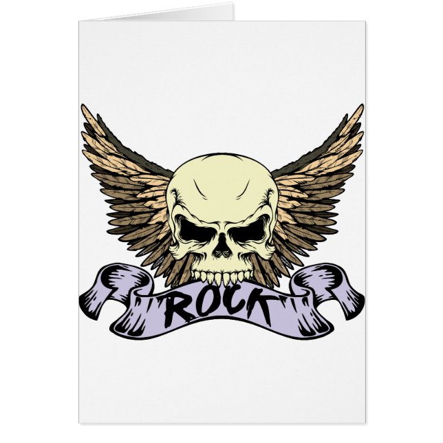 Rock Skull met Wings (Voorkant)
