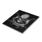 Rock Skull Tegeltje (Zijkant)