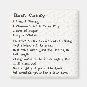 Rock Snoep Recipe Magnet roze Magneet