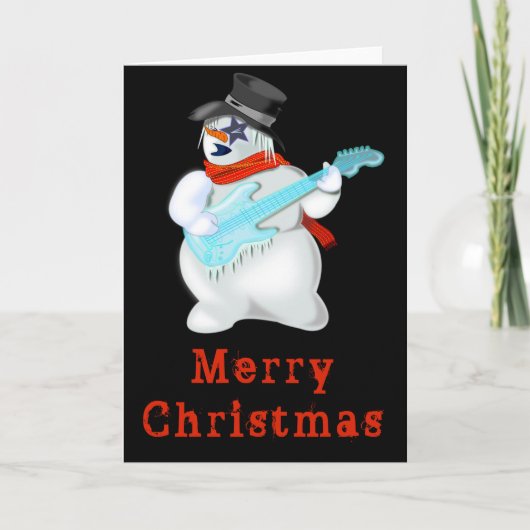 Rock Snowman carte de Noël Misical (Devant)