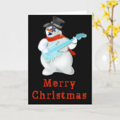 Rock Snowman carte de Noël Misical (Fleur jaune)