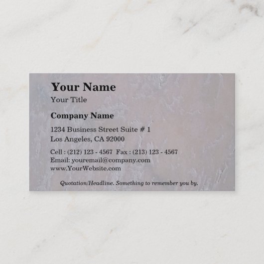 Rock Solid Subtle Visitekaartje (Voorkant)