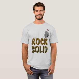"Rock Solid" T-shirt   Motiverende gouden tekst & 