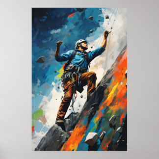 Rock Sport Escalade Wall Climber Peinture Poster