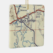 Rock Springs WY  Map Keramisch Ornament (Rechts)