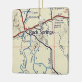 Rock Springs WY  Map Keramisch Ornament (Links)
