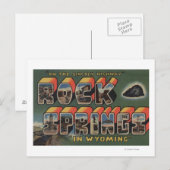 Rock Springs, Wyoming - Large Letter Scenes Briefkaart (Voorkant / Achterkant)