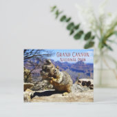 Rock Squirrel on Rock Nibbling Snack, Grand Canyon Briefkaart (Staand voorkant)