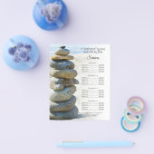 Rock Stack Cairn Spa Salon Services Menu (Enkel)