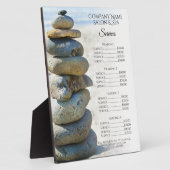 Rock Stack Cairn Spa Salon Services Menu Fotoplaat (Zijkant)