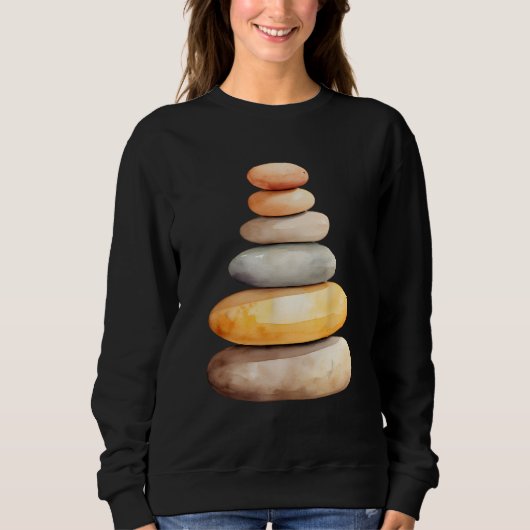 Rock Stacker Rock Balancing Rock Stack Cairn Rock Trui (Voorkant)