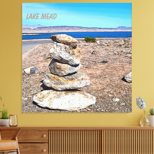 Rock Stacking Canvas Afdruk (Insitu (Woonkamer))