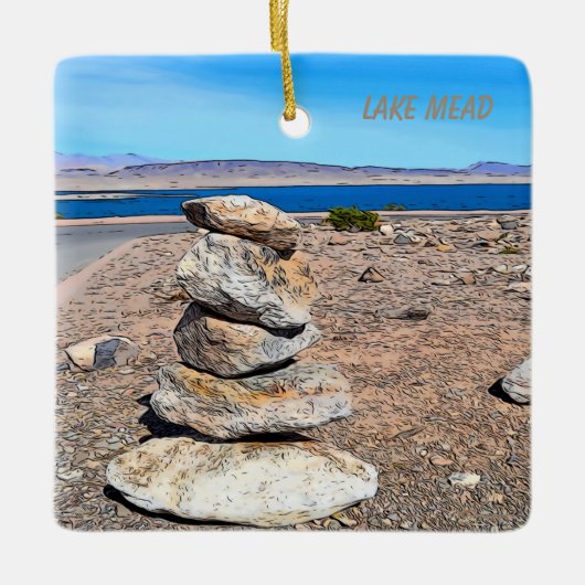 Rock Stacking Keramisch Ornament (Voorkant)