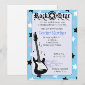 ROCK STAR 5x7 Baby shower Rocker Invitation (Devant / Derrière)
