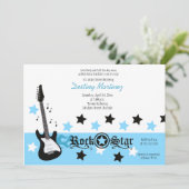 ROCK STAR 5x7 Baby shower Rocker Invitation (Debout devant)