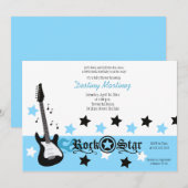 ROCK STAR 5x7 Baby shower Rocker Invitation (Devant / Derrière)