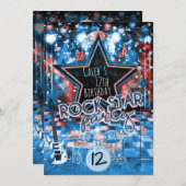 ROCK STAR Anniversaire Dance Musicale Invitation (Devant / Derrière)