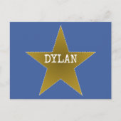 Rock Star Anniversaire Merci Carte Postale Blue Go (Devant)