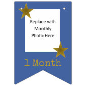 Rock Star Anniversaire Mois de fête Bannière Bleu  (Troisième drapeau)