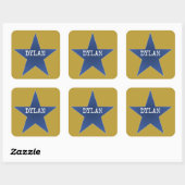 Rock Star Anniversaire Nom de fête Stickers Blue G (Feuille)