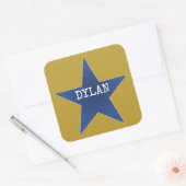 Rock Star Anniversaire Nom de fête Stickers Blue G (Enveloppe)