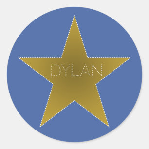 Rock Star Anniversaire Nom de fête Stickers Blue G